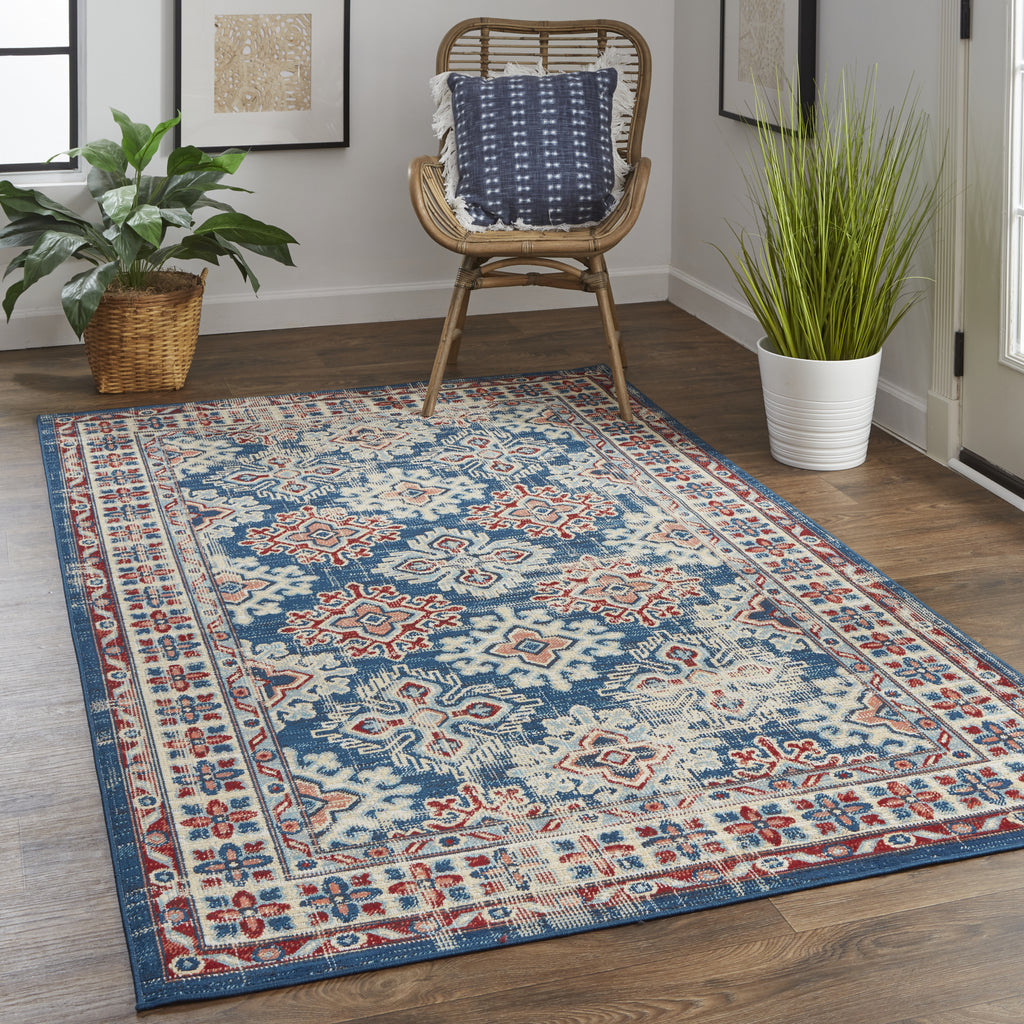 Feizy Nolan 39CAF Blue Multi Area Rug Lifestyle Image Feature