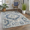 Feizy Nolan 39CDF Gray/Blue Area Rug Lifestyle Image Feature