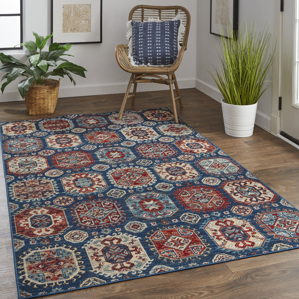 Feizy Nolan 39CEF Blue Multi Area Rug Lifestyle Image Feature