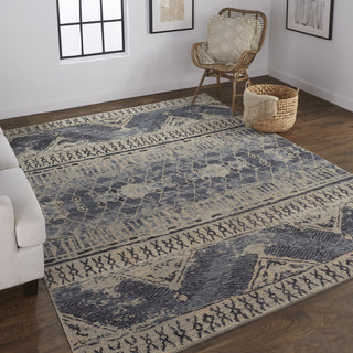 Feizy Palomar 6572F Blue/Tan Area Rug Lifestyle Image