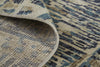 Feizy Palomar 6591F Blue/Beige Area Rug Corner Image with Rug Pad