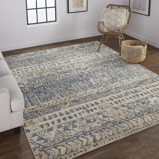 Feizy Palomar 6591F Blue/Beige Area Rug Lifestyle Image