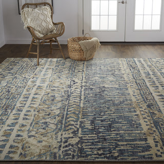 Feizy Palomar 6591F Blue/Beige Area Rug Lifestyle Image