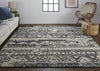 Feizy Palomar 6630F Gray/Tan Area Rug Lifestyle Image Feature