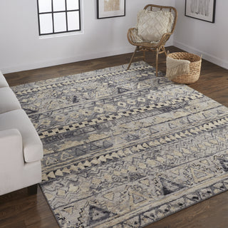 Feizy Palomar 6630F Gray/Blue Area Rug Lifestyle Image