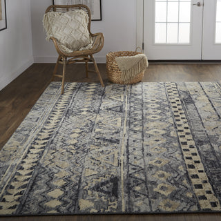 Feizy Palomar 6630F Gray/Blue Area Rug Lifestyle Image