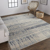 Feizy Palomar 6631F Tan/Blue Area Rug Lifestyle Featured