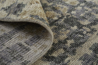 Feizy Palomar 6632F Gray/Beige Area Rug Corner Image with Rug Pad