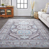 Feizy Percy 39AGF Gray/Blue Area Rug Lifestyle Image Feature