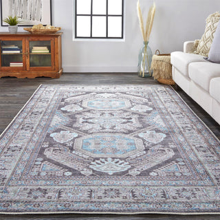 Feizy Percy 39AGF Gray/Blue Area Rug Lifestyle Image Feature