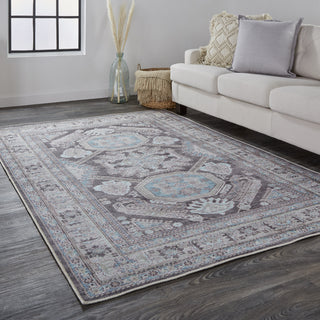 Feizy Percy 39AGF Gray/Blue Area Rug Lifestyle Image