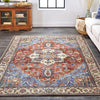 Feizy Percy 39AHF Rust/Blue Area Rug Lifestyle Image Feature