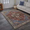 Feizy Percy 39AHF Rust/Blue Area Rug Lifestyle Image