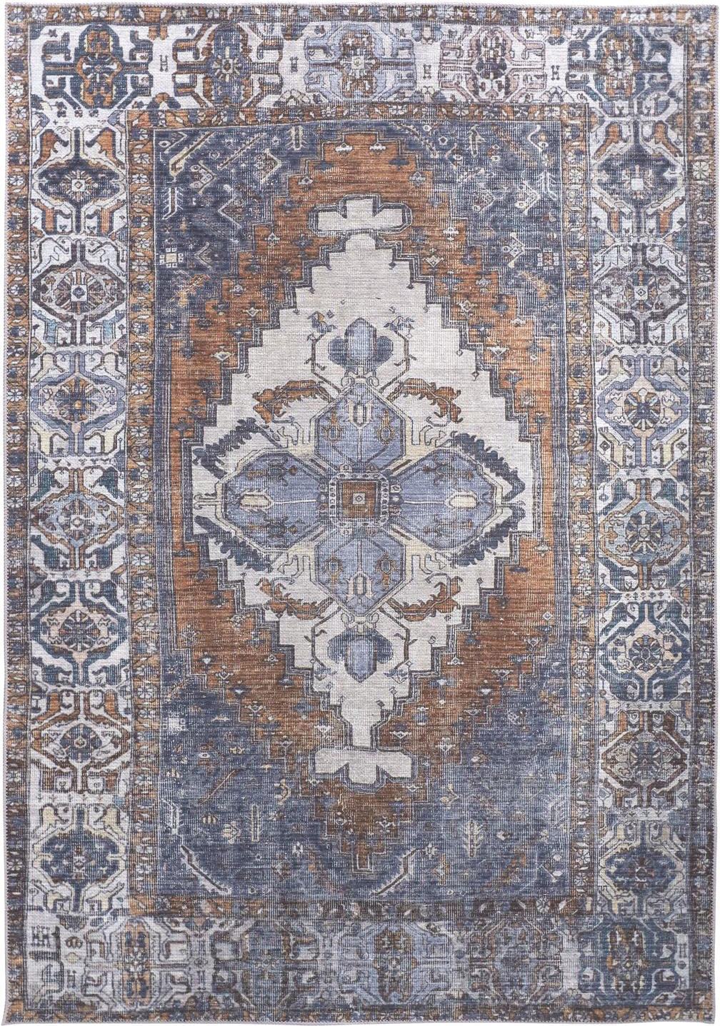 Feizy Percy 39AIF Blue/Brown Area Rug main image