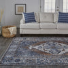 Feizy Percy 39AIF Blue/Brown Area Rug Lifestyle Image