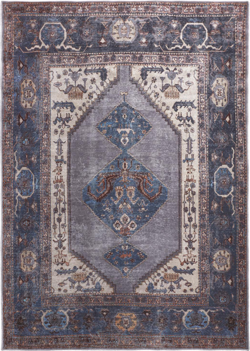 Feizy Percy 39AKF Blue/Brown Area Rug main image