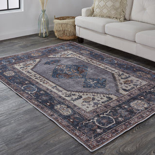 Feizy Percy 39AKF Blue/Brown Area Rug Lifestyle Image