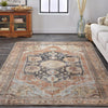 Feizy Percy 39ALF Orange/Pink Area Rug Lifestyle Image Feature