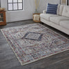 Feizy Percy 39AMF Gray/Blue Area Rug Lifestyle Image
