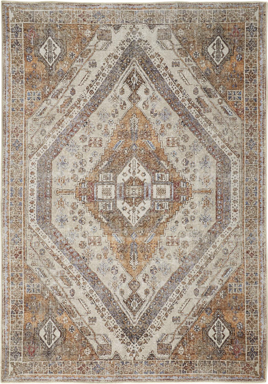 Feizy Percy 39ANF Rust/Blue Area Rug main image