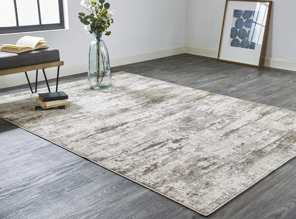 Feizy Parker 3719F Ivory/Gray Area Rug Lifestyle Image Feature