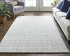 Feizy Redford 8669F White Area Rug Lifestyle Image