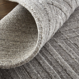 Feizy Redford 8670F Beige/Gray Area Rug Corner Image with Rug Pad