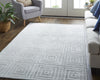 Feizy Redford 8670F White/Silver Area Rug Lifestyle Image Feature