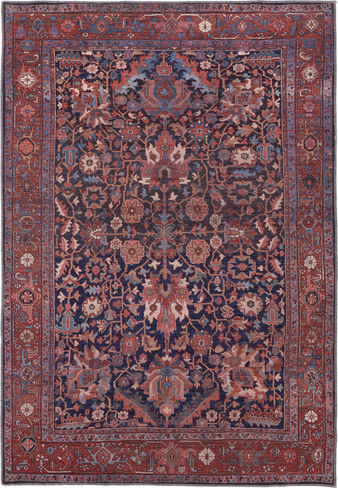 Feizy Rawlins 39HIF Red/Navy Area Rug main image