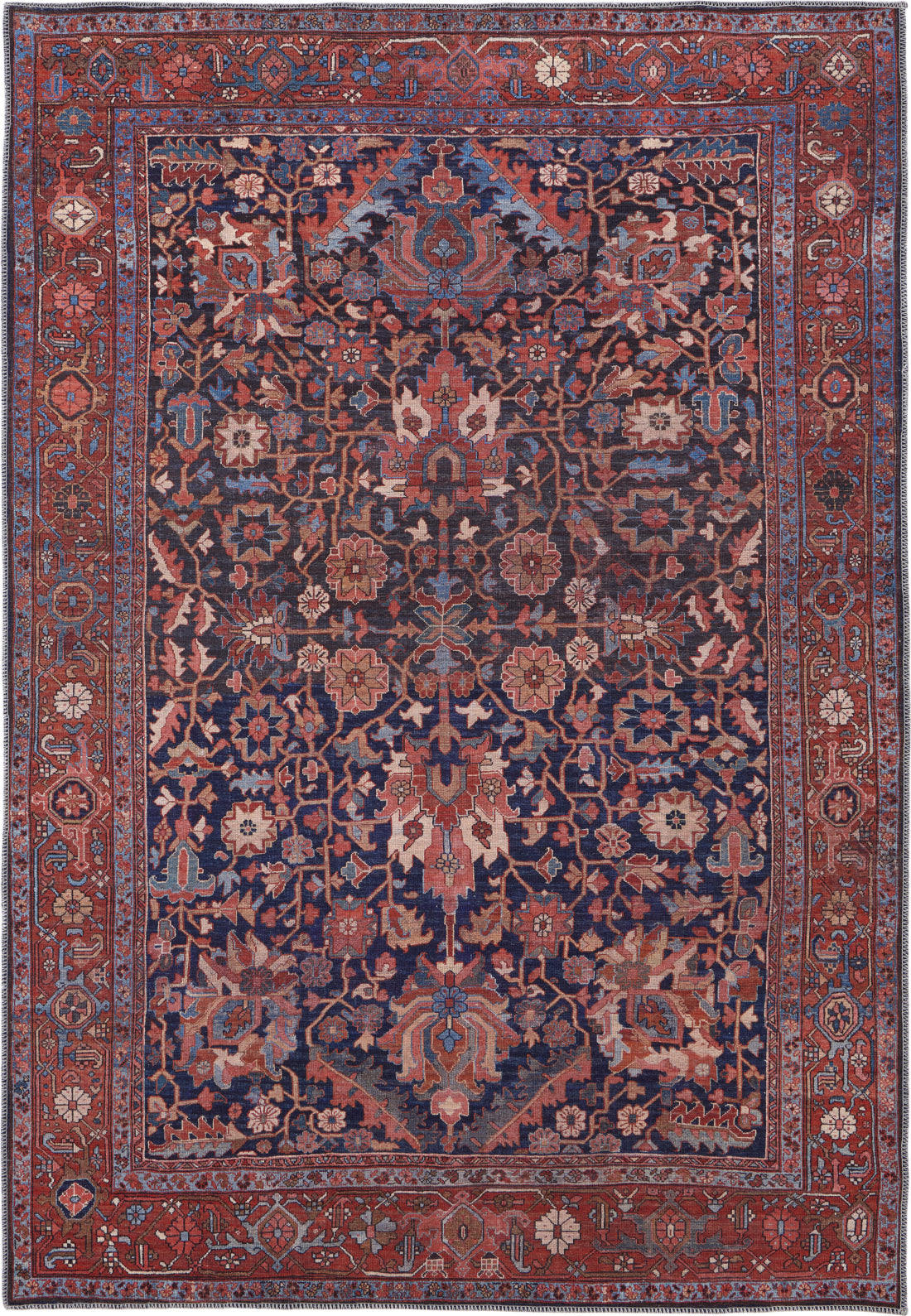 Feizy Rawlins 39HDF Red/Navy Area Rug – Incredible Rugs and Decor