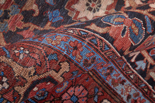 Feizy Rawlins 39HIF Red/Navy Area Rug Corner Image