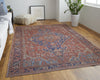 Feizy Rawlins 39HQF Red/Navy Area Rug Lifestyle Image Feature
