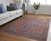 Feizy Rawlins 39HQF Red/Navy Area Rug Lifestyle Image