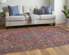Feizy Rawlins 39HQF Red/Navy Area Rug Lifestyle Image