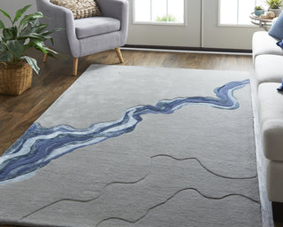 Feizy Serrano 8853F Gray/Blue Area Rug Lifestyle Image