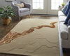 Feizy Serrano 8853F Orange Area Rug Lifestyle Image