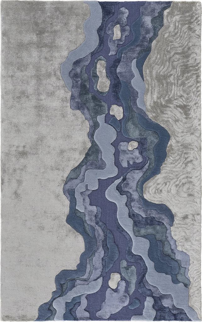 Feizy Serrano 8854F Blue/Silver Area Rug main image