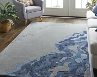 Feizy Serrano 8856F Gray/Blue Area Rug Lifestyle Image