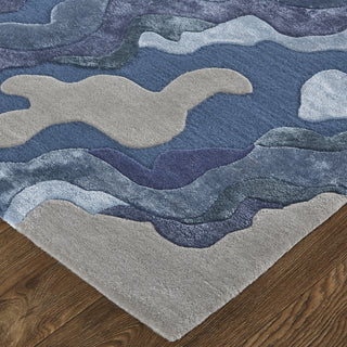 Feizy Serrano 8856F Gray/Blue Area Rug Lifestyle Image