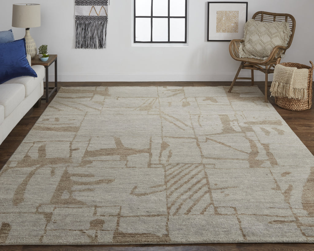 Feizy Sutton T6003 Tan Area Rug by Thom Filicia Lifestyle Image Feature