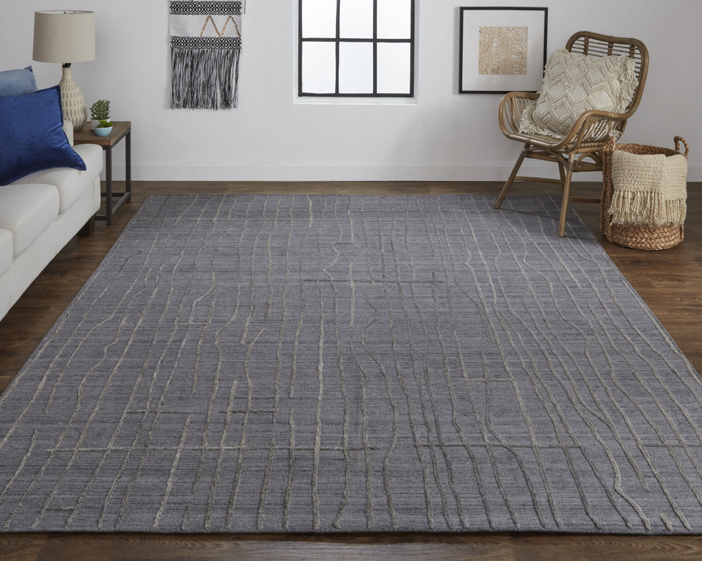 Feizy Haverhill T8000 Charcoal Area Rug by Thom Filicia Lifestyle Image Feature