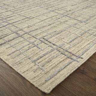 Feizy Kirkwood T8001 Beige/Silver Area Rug Corner Image