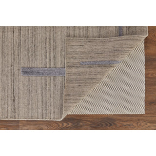 Feizy Longridge T8002 Beige/Blue Area Rug Corner Shot Pad