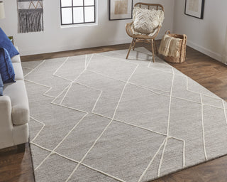 Feizy Euclid T8004 Gray/Ivory Area Rug Lifestyle Image