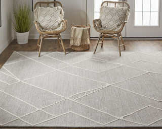 Feizy Euclid T8004 Gray/Ivory Area Rug Lifestyle Image