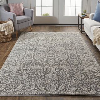 Feizy Thackery 39CWF Charcoal/White Area Rug Lifestyle Image