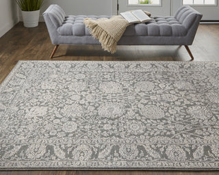 Feizy Thackery 39CWF Charcoal/White Area Rug Lifestyle Image