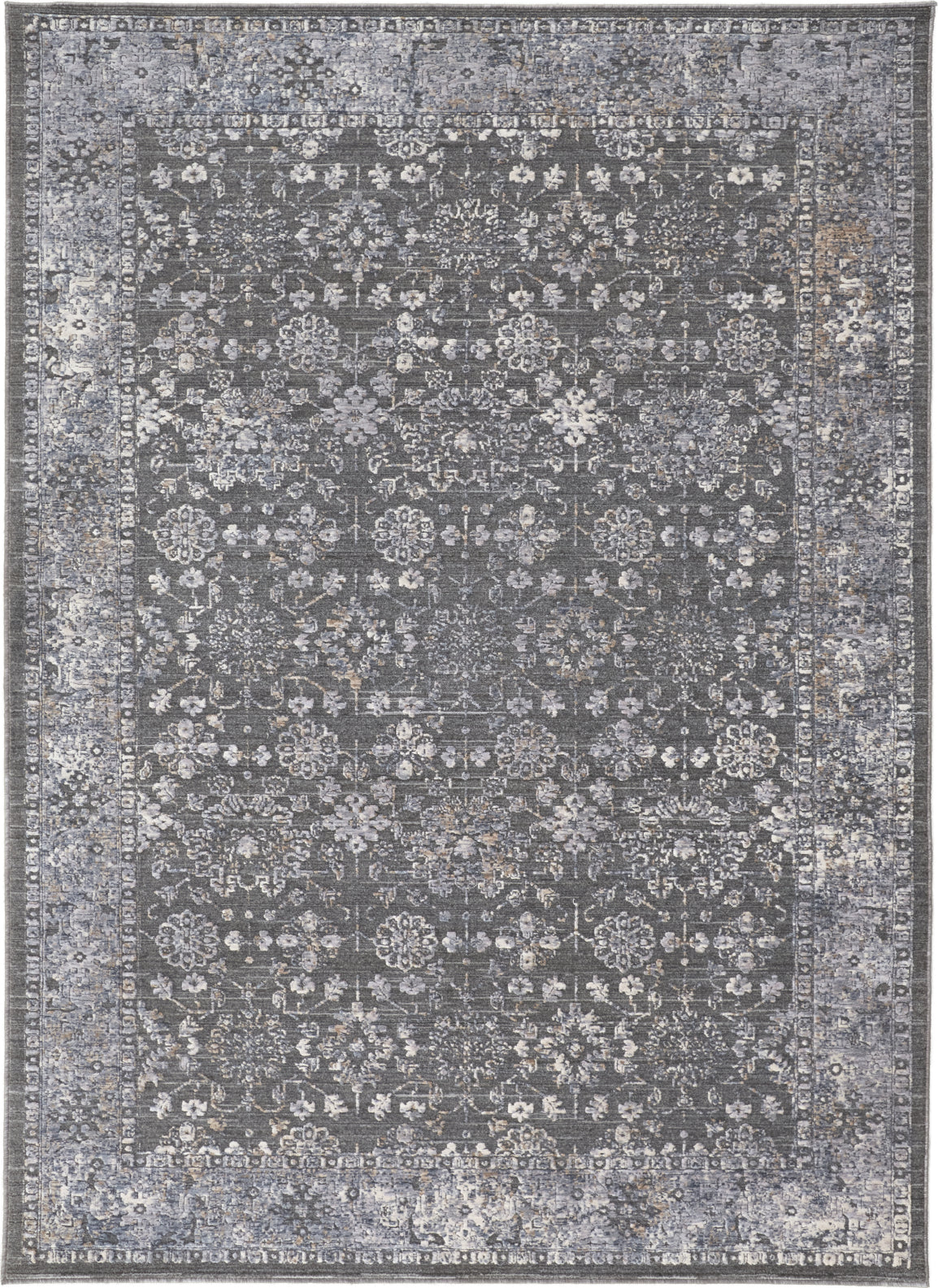 Feizy Thackery 39CYF Charcoal/Blue Area Rug main image