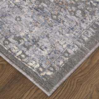 Feizy Thackery 39CYF Charcoal/Blue Area Rug Lifestyle Image