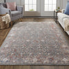 Feizy Thackery 39CYF Charcoal/Red Area Rug Lifestyle Image